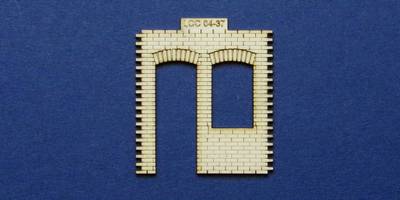 LCC 04-37 OO gauge wall for goods shed office with doors and window